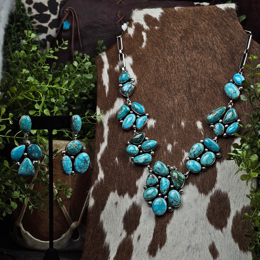 Kingman Turquoise Set w/ Sonoran Turquoise and White Water Turquoise