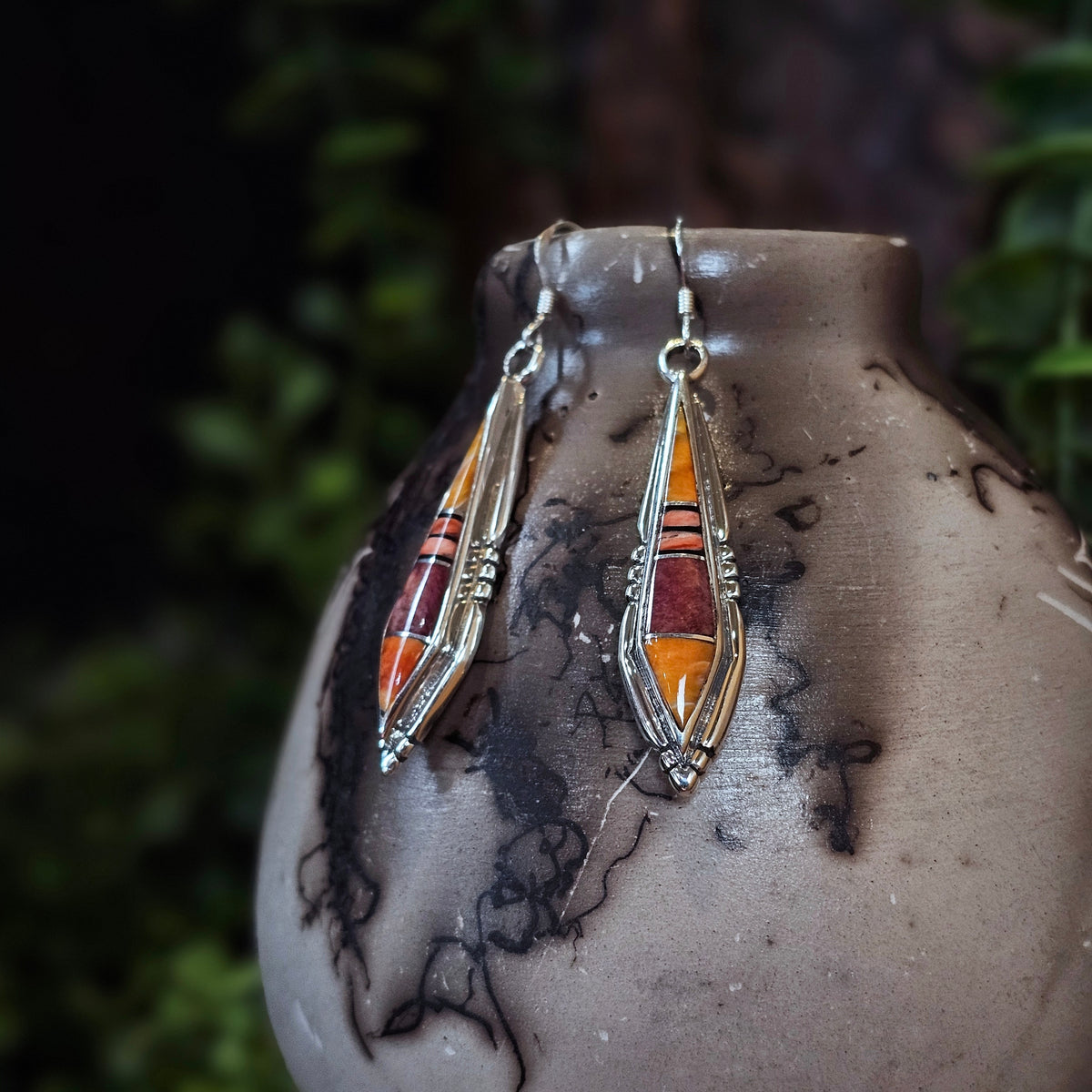 Zuni Earrings w/ Spiny Oyster