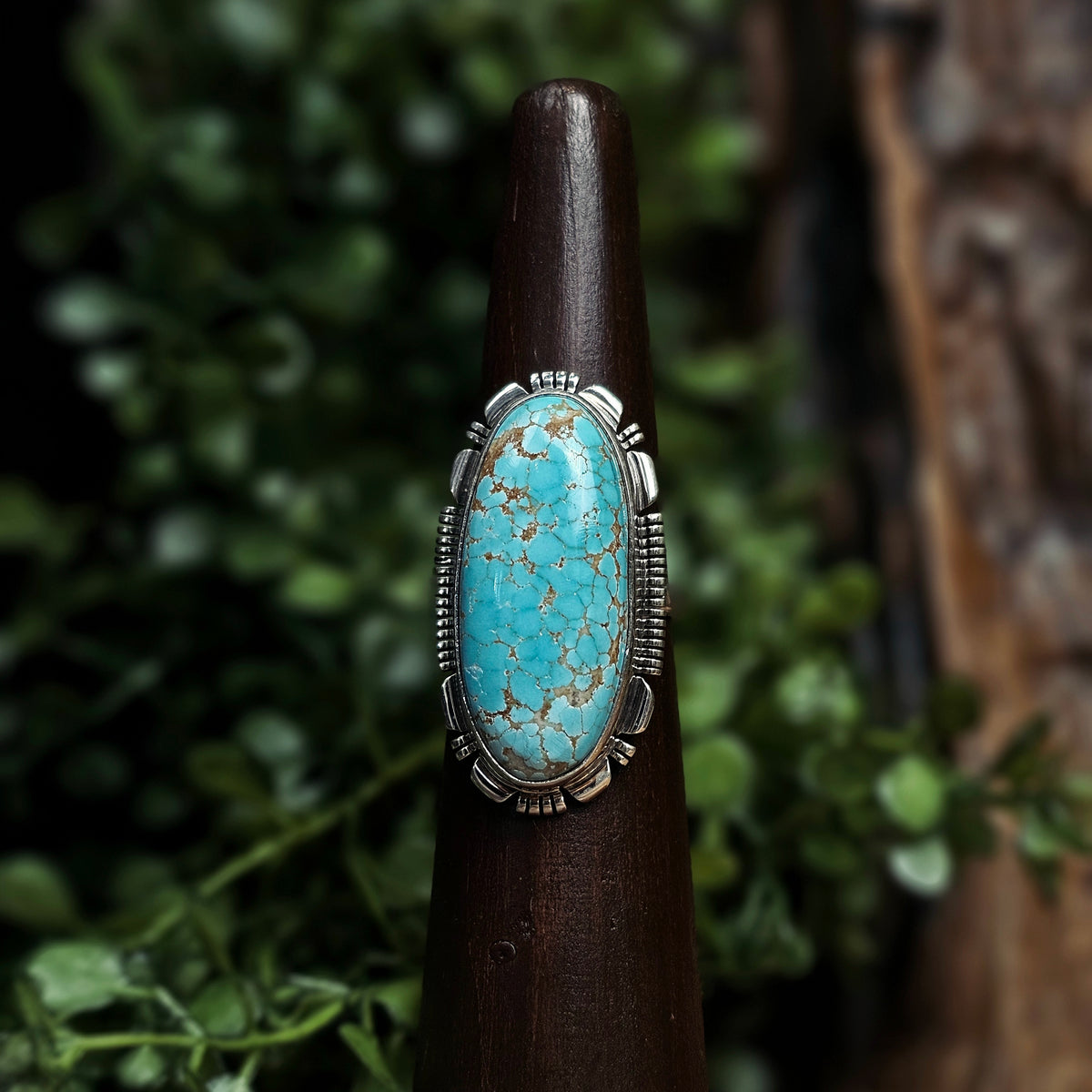 Number 8 Turquoise Ring - Size 8.5
