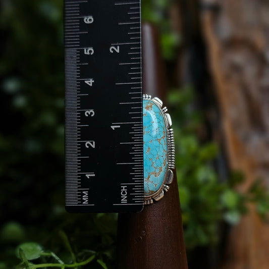 Number 8 Turquoise Ring - Size 8.5