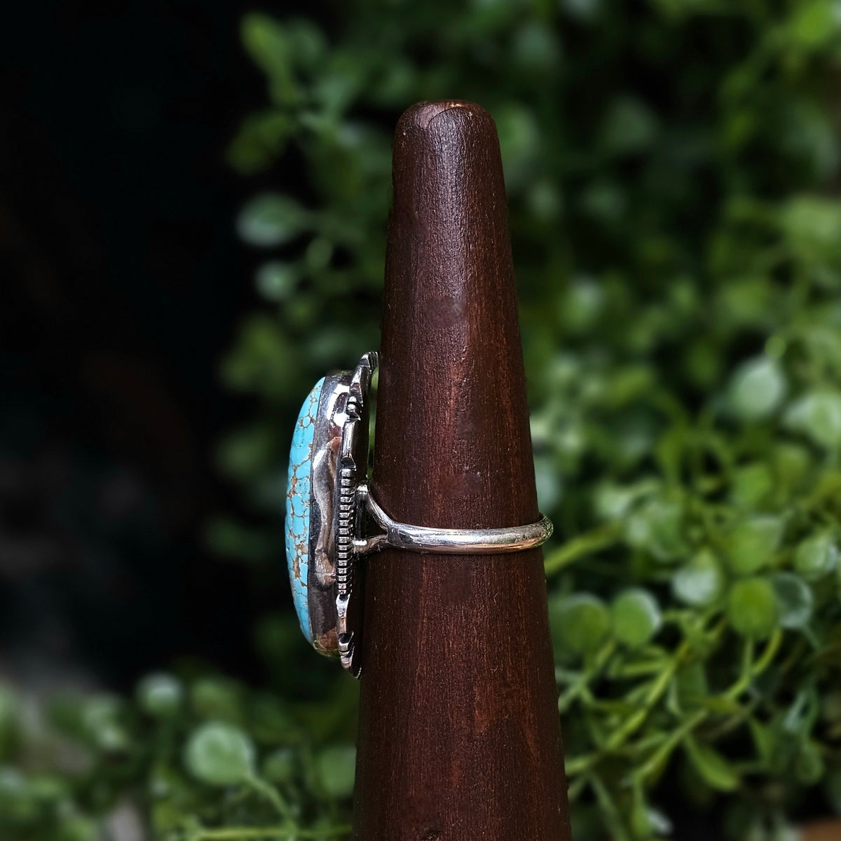 Number 8 Turquoise Ring - Size 8.5
