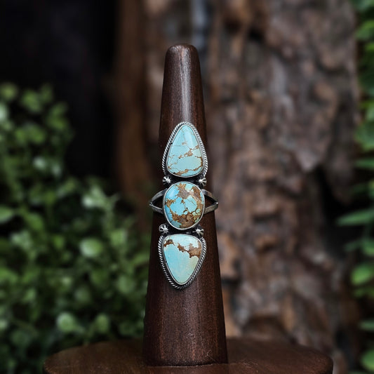 Number 8 Turquoise Ring - Size 10