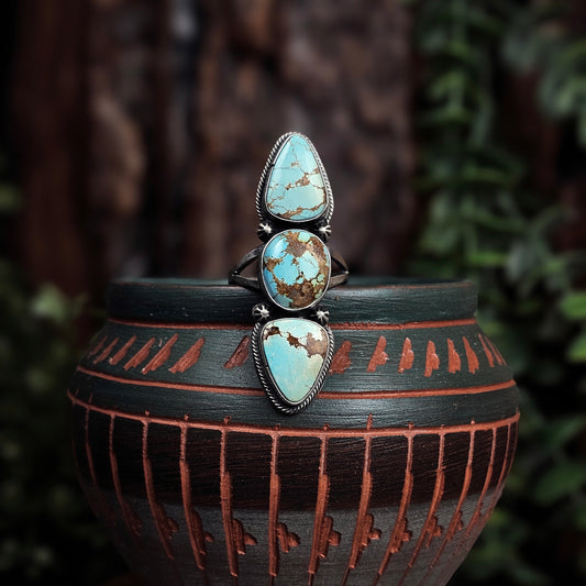 Number 8 Turquoise Ring - Size 10