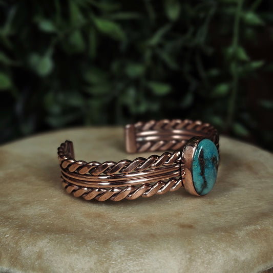 Copper Bracelet w/ Royston Turquoise