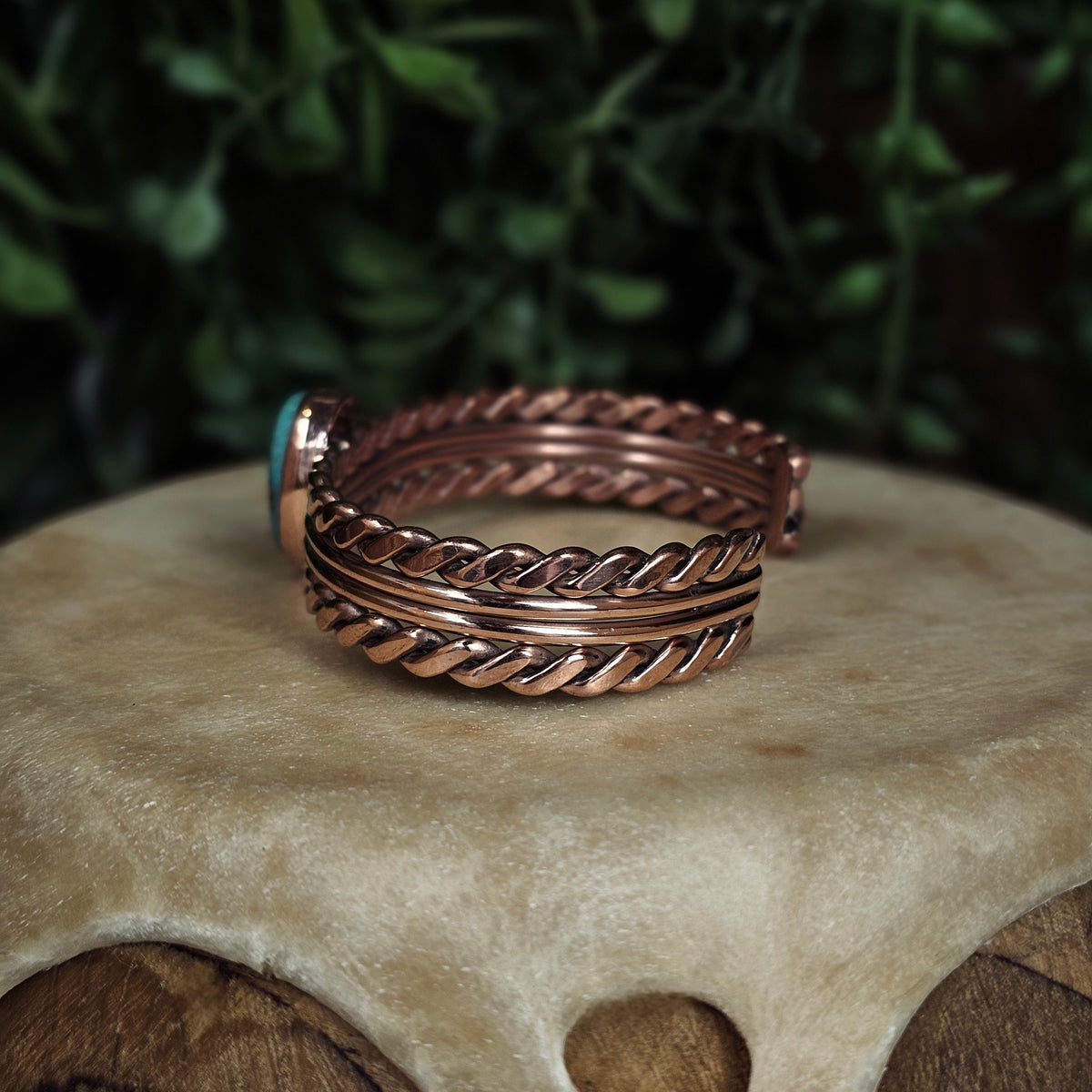 Copper Bracelet w/ Royston Turquoise