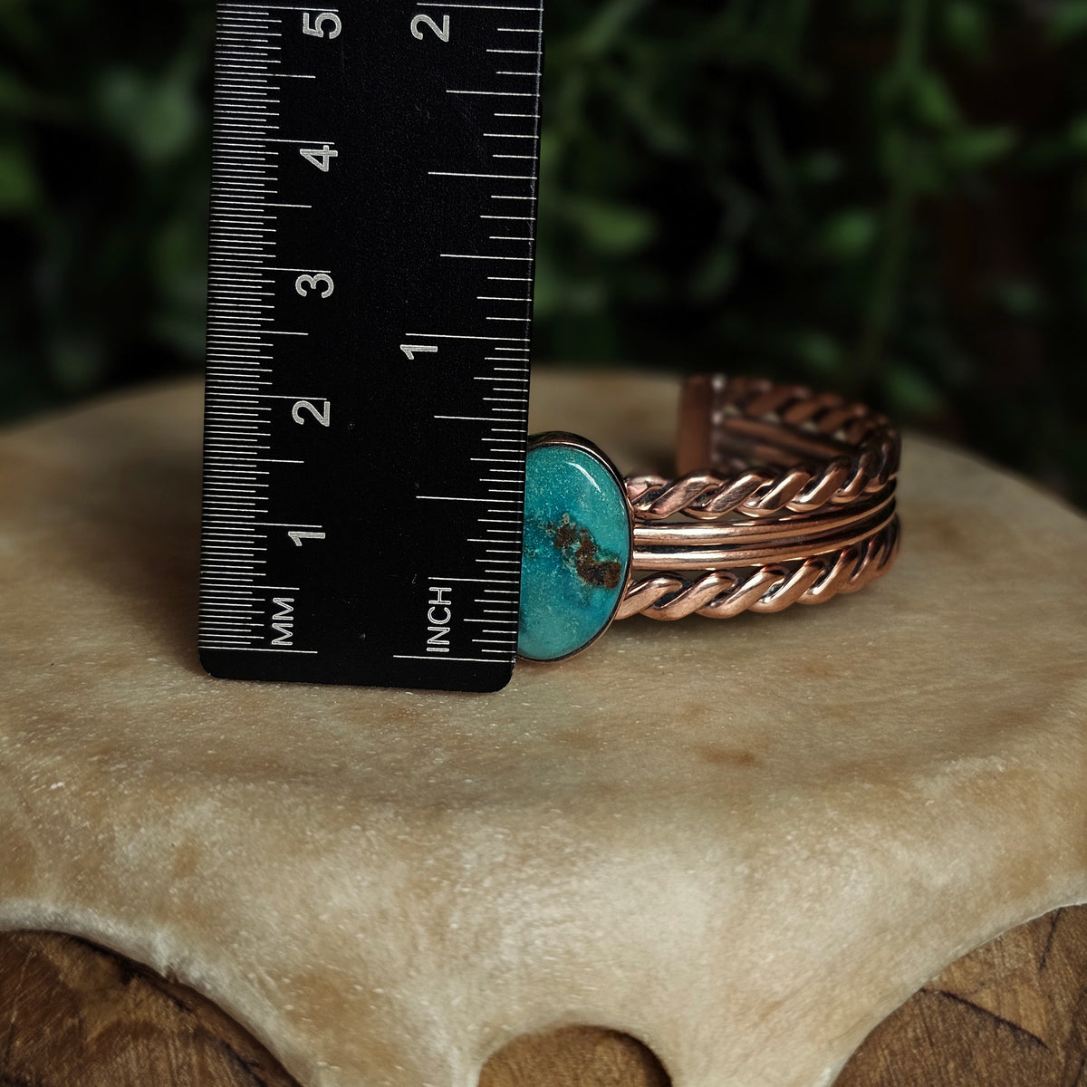 Copper Bracelet w/ Royston Turquoise