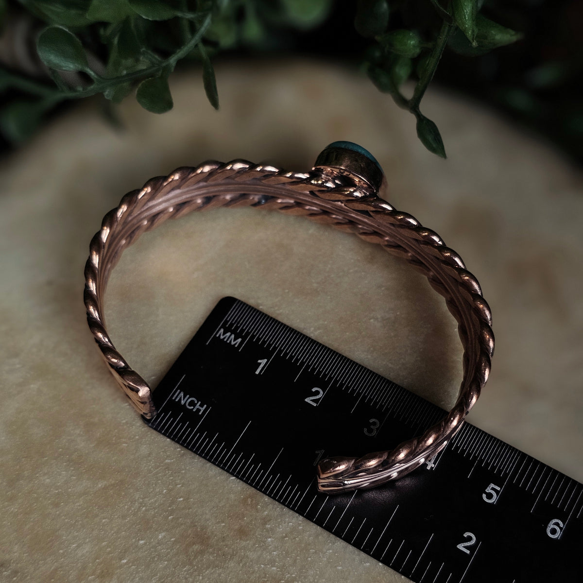 Copper Bracelet w/ Royston Turquoise