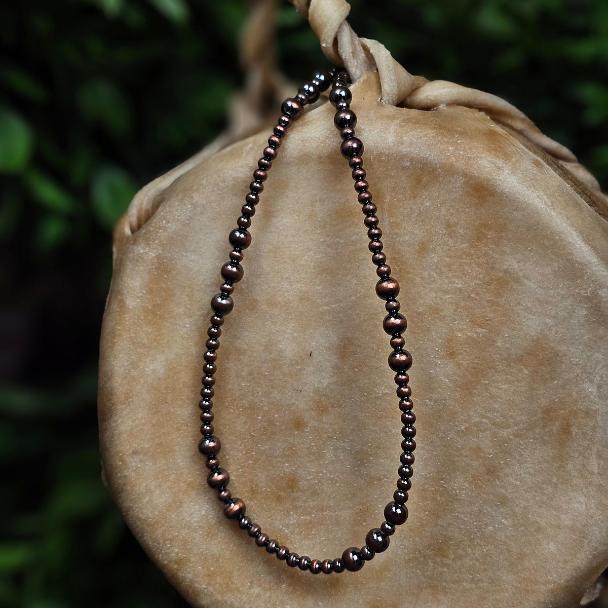 20in. Navajo Pearl Necklace w/ Copper
