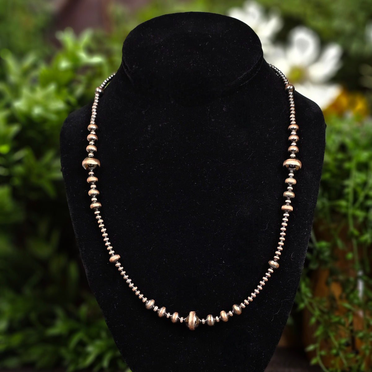 20in. Navajo Pearl Necklace w/ Copper