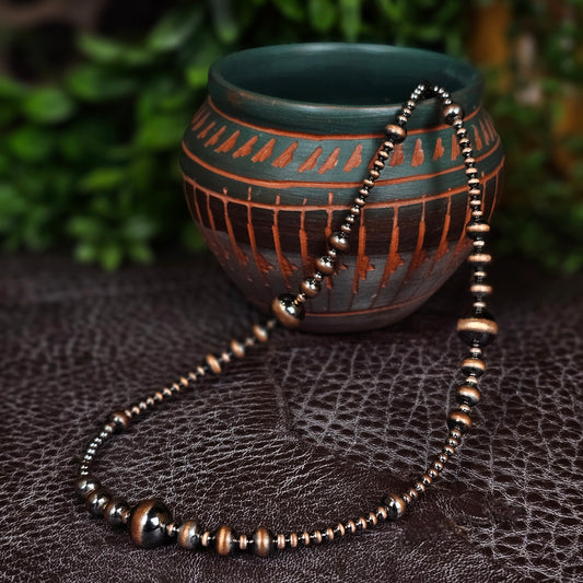 20in. Navajo Pearl Necklace w/ Copper