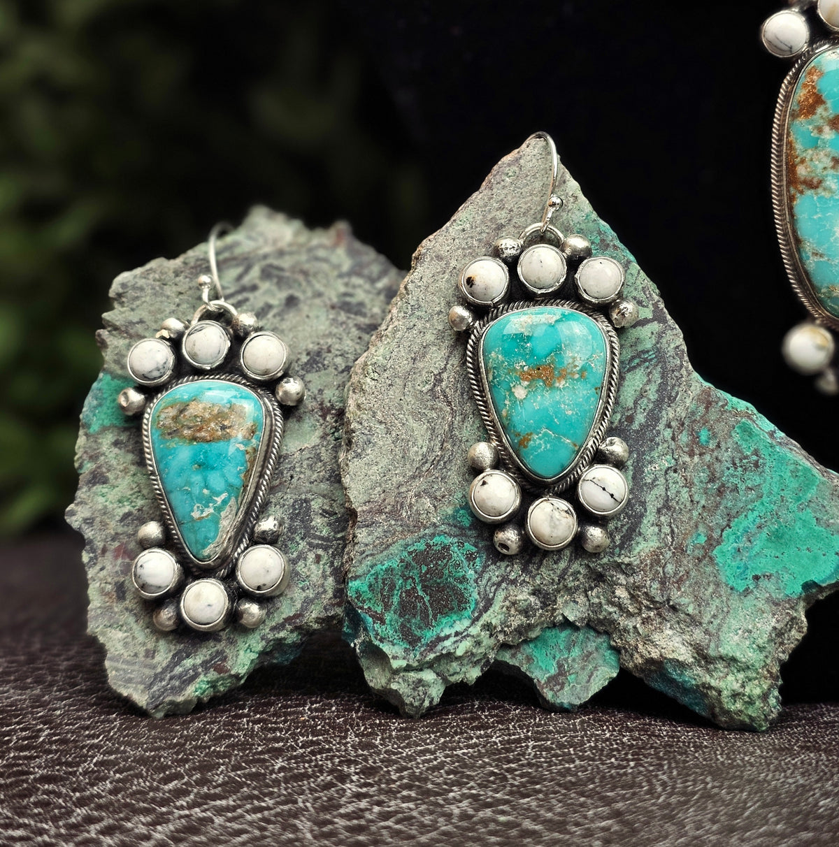 Dry Creek Turquoise Set w/ White Buffalo