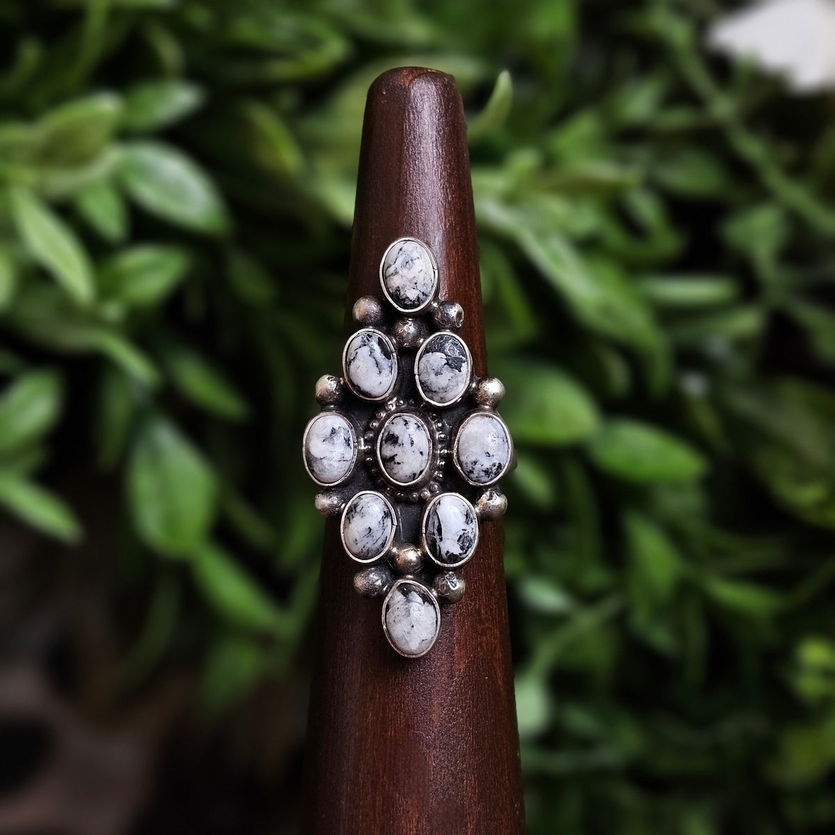Adjustable White Buffalo Ring