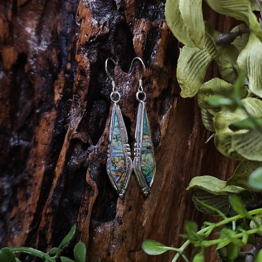 Zuni Earrings w/ Opal