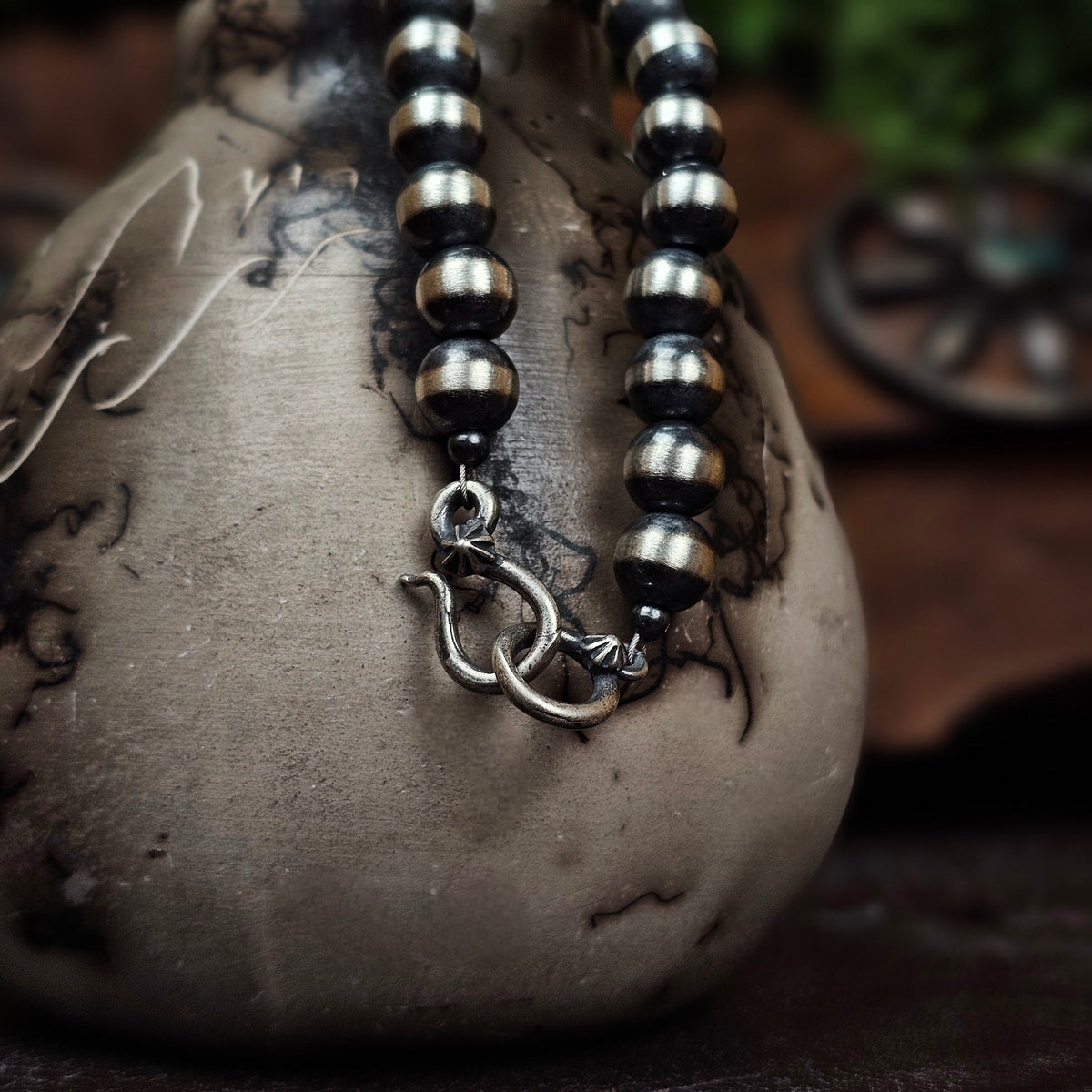 Navajo Pearl Necklace w/ Kingman Turquoise - Various Lengths