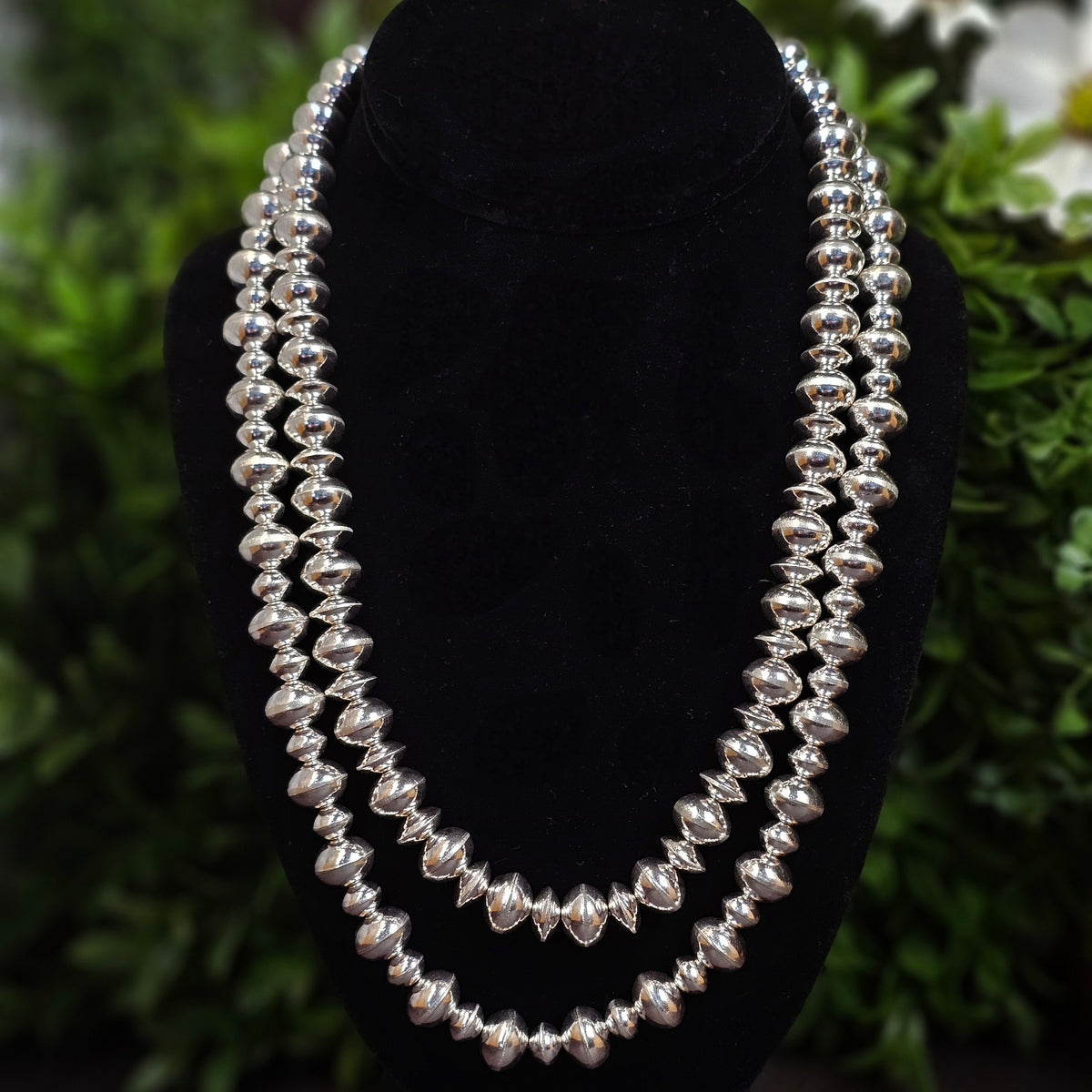 Navajo Pearl Necklace w/ Handmade Bench Beads - Various Lengths