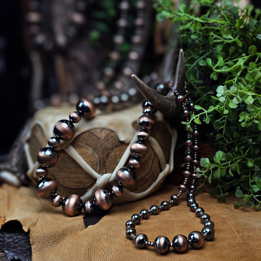 20in. Navajo Pearl Necklace w/ Copper Finish