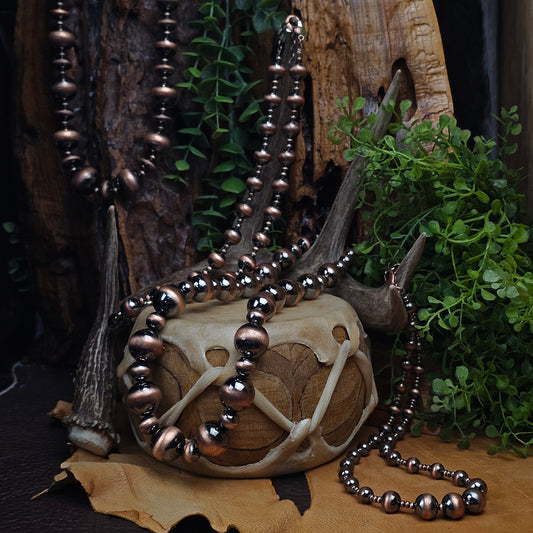 20in. Navajo Pearl Necklace w/ Copper Finish