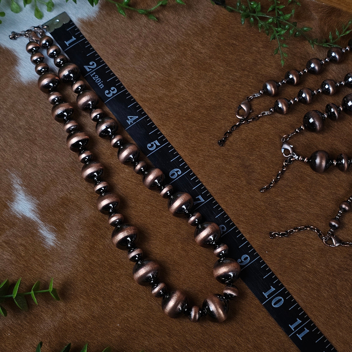 20in. Navajo Pearl Necklace w/ Copper Finish