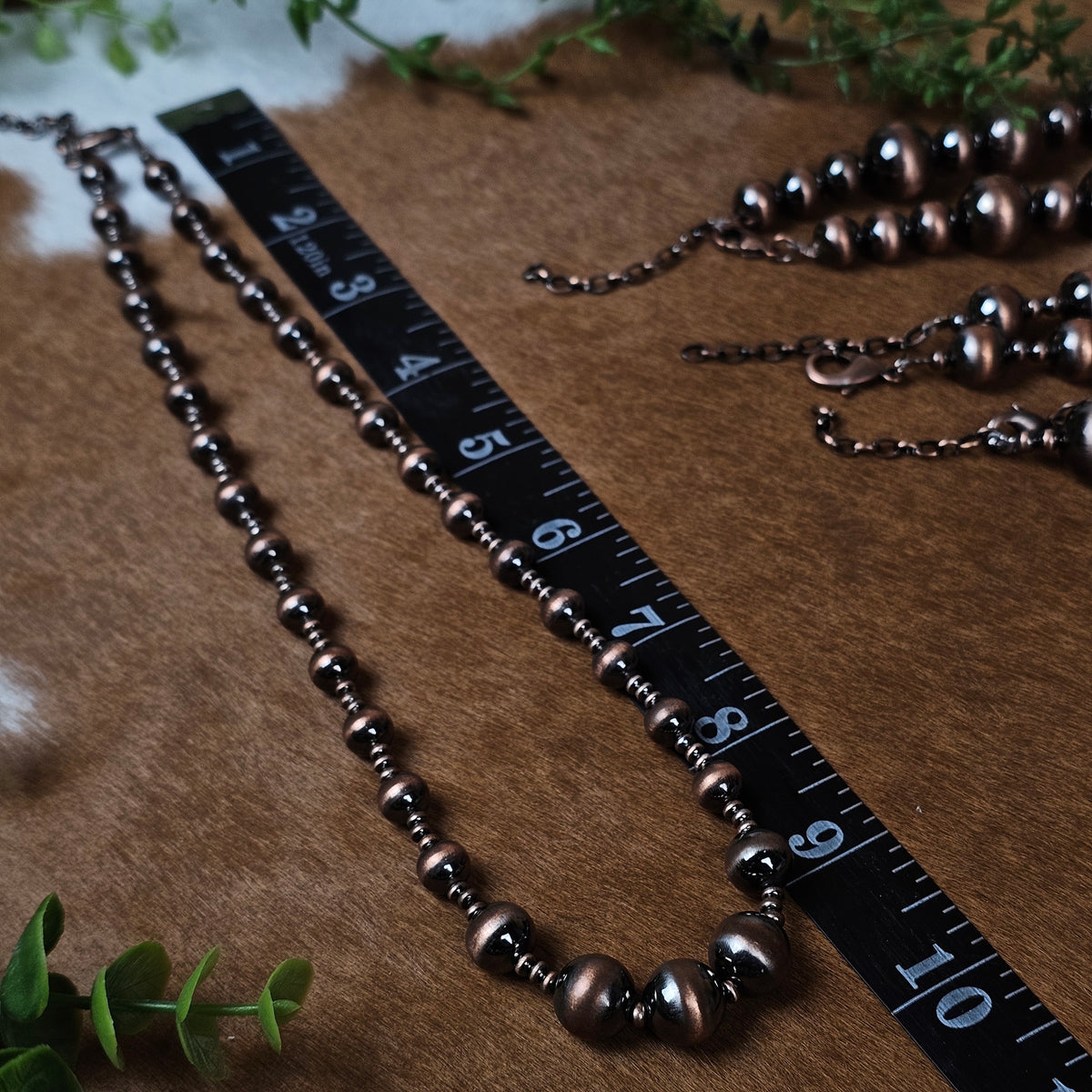 20in. Navajo Pearl Necklace w/ Copper Finish