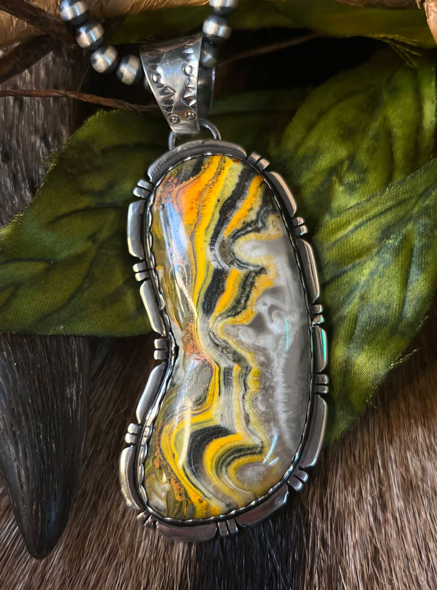 Bumble Bee Jasper Necklace