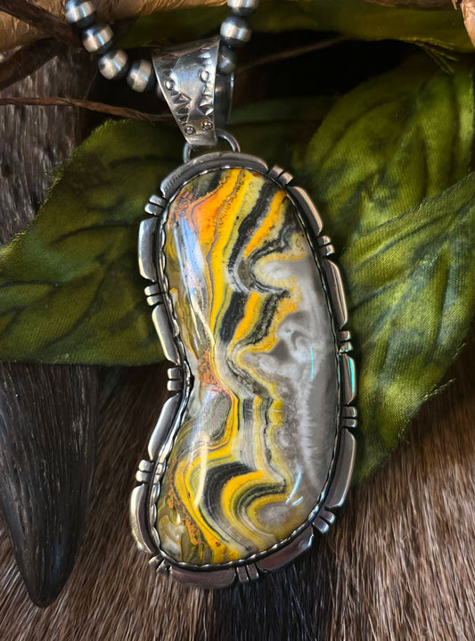 Bumble Bee Jasper Necklace