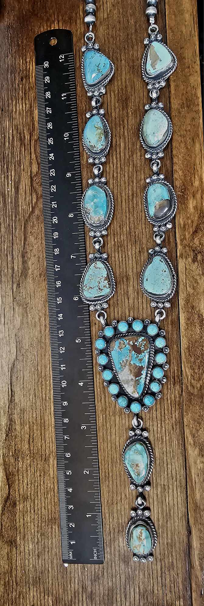 Nevada Turquoise Lariat Necklace
