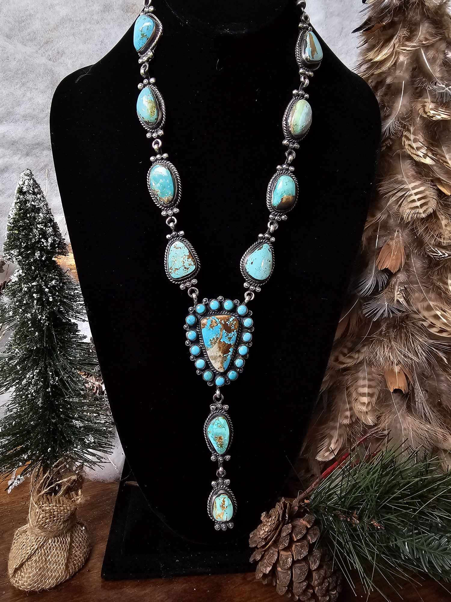 Nevada Turquoise Lariat Necklace