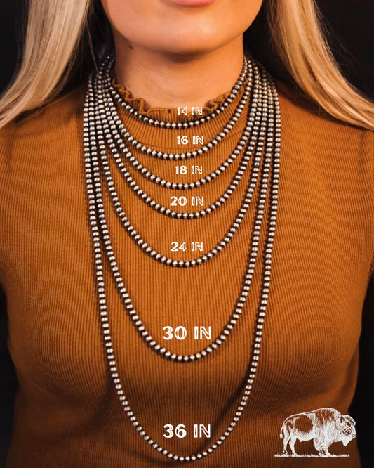 36 IN Navajo Pearls - Varying Bead Size