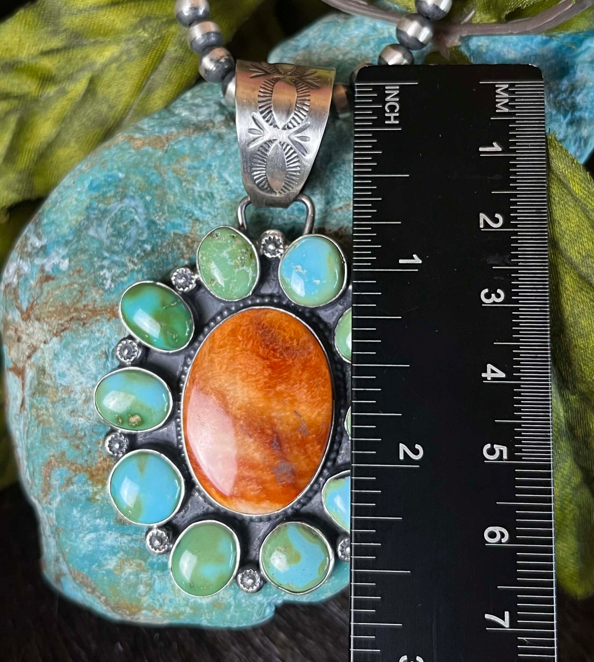 Sierra Nevada Turquoise and Spiny Oyster Necklace