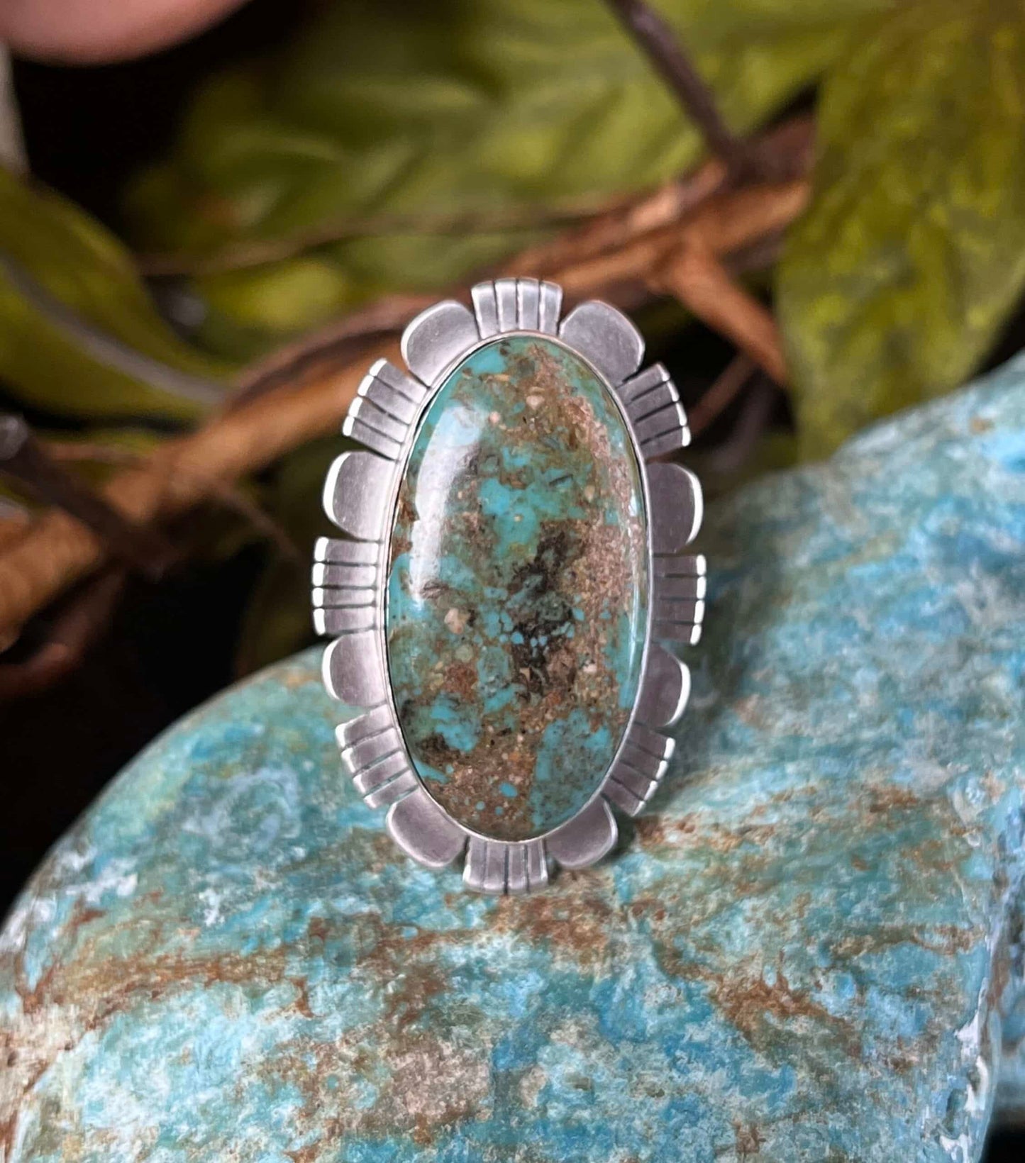 Adjustable Royston Turquoise Ring