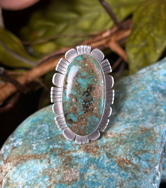 Adjustable Royston Turquoise Ring
