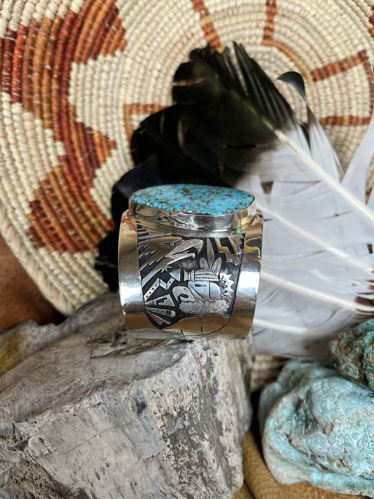 Number 8 Turquoise Cuff