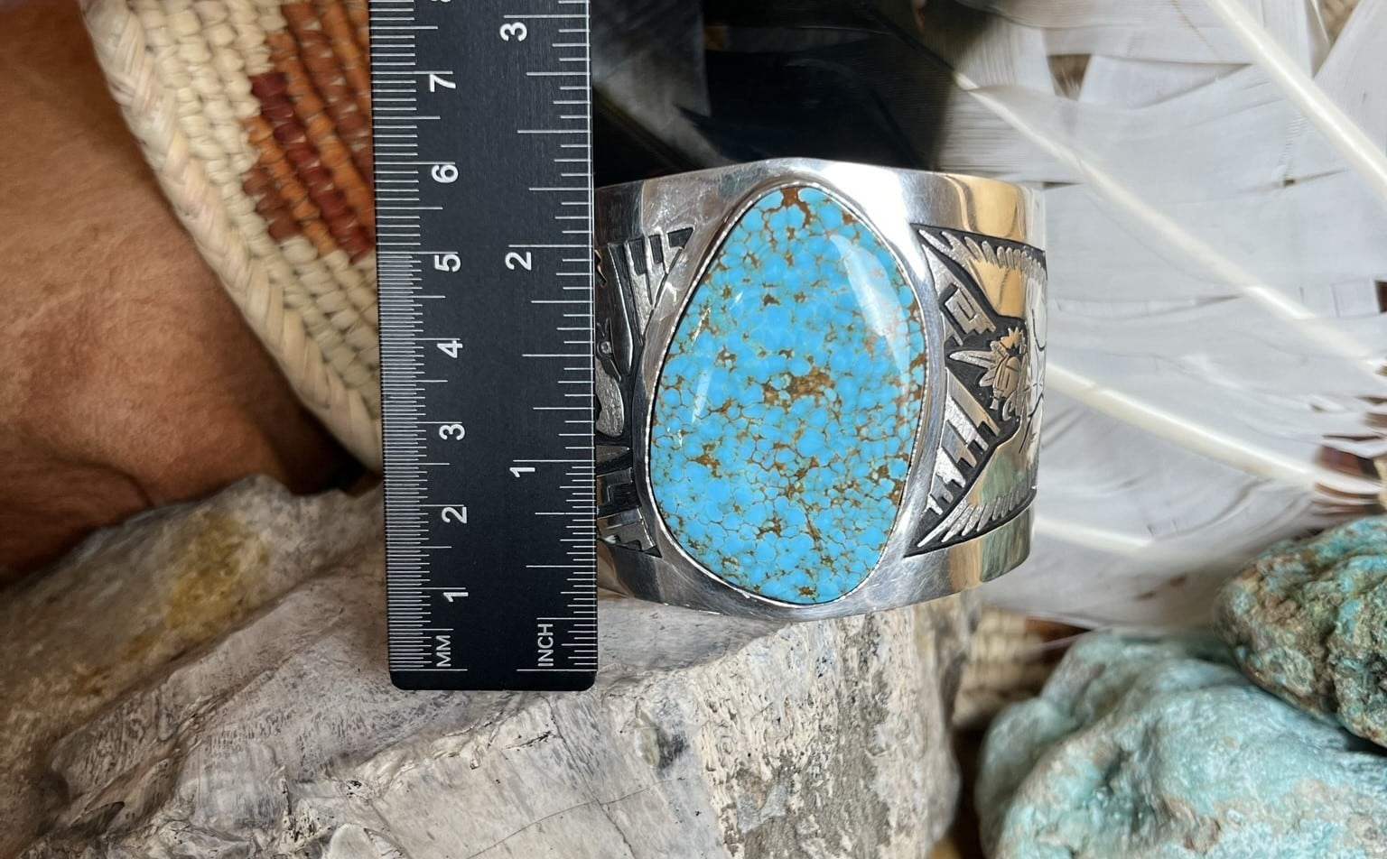 Number 8 Turquoise Cuff
