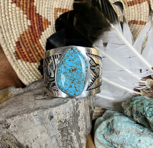 Number 8 Turquoise Cuff