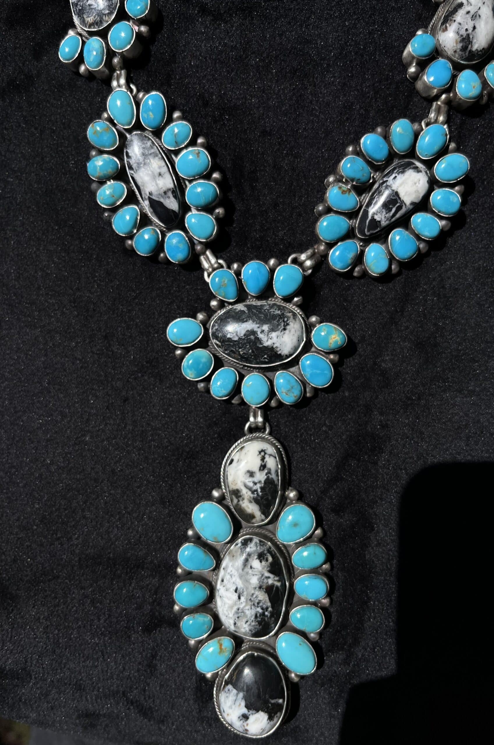 Kingman Turquoise and White Buffalo Necklace