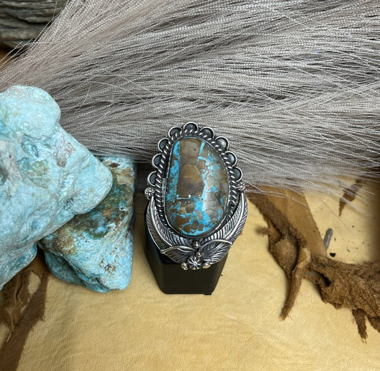 Adjustable Boulder Turquoise Ring
