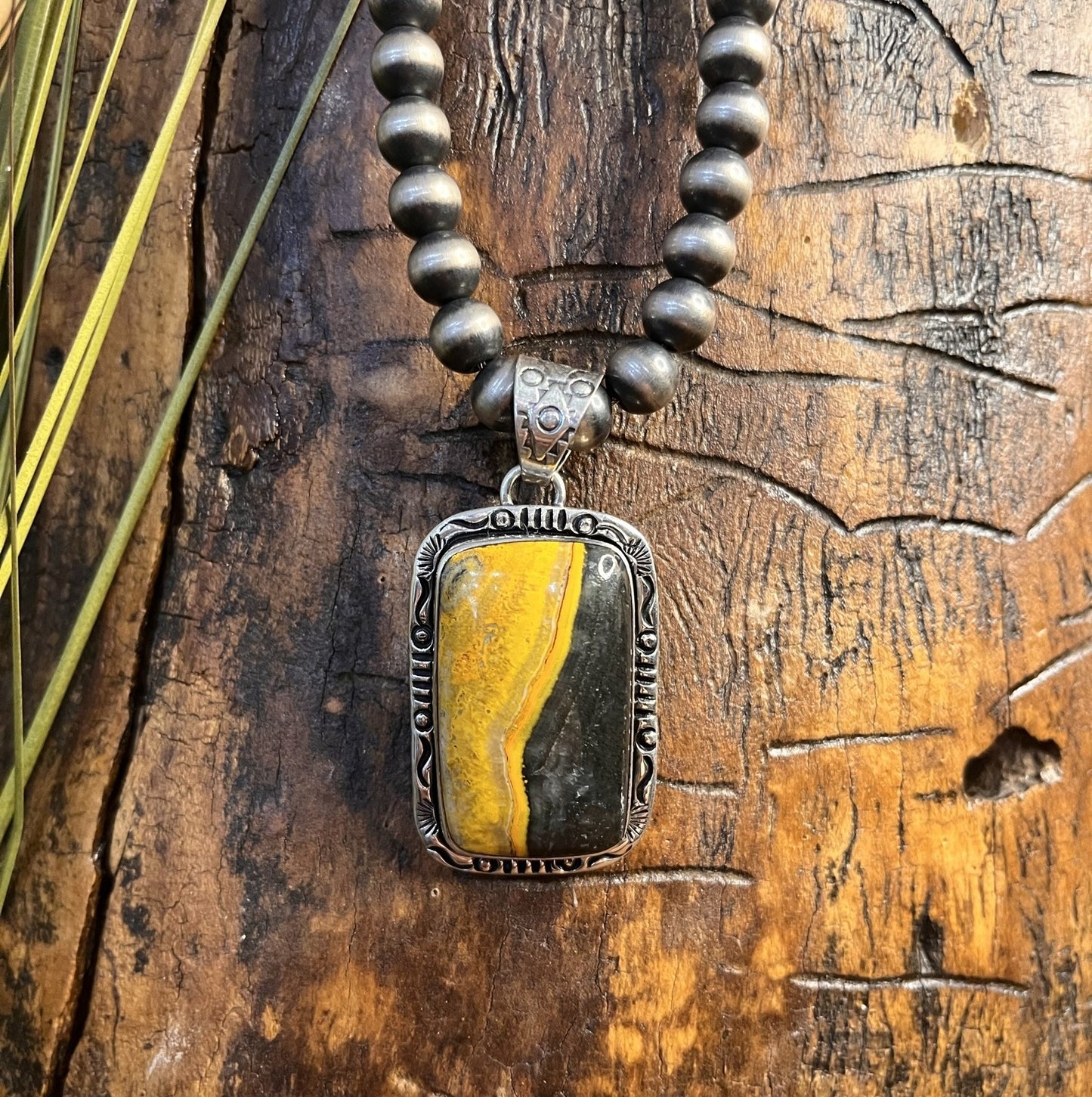 Bumble Bee Jasper Necklace