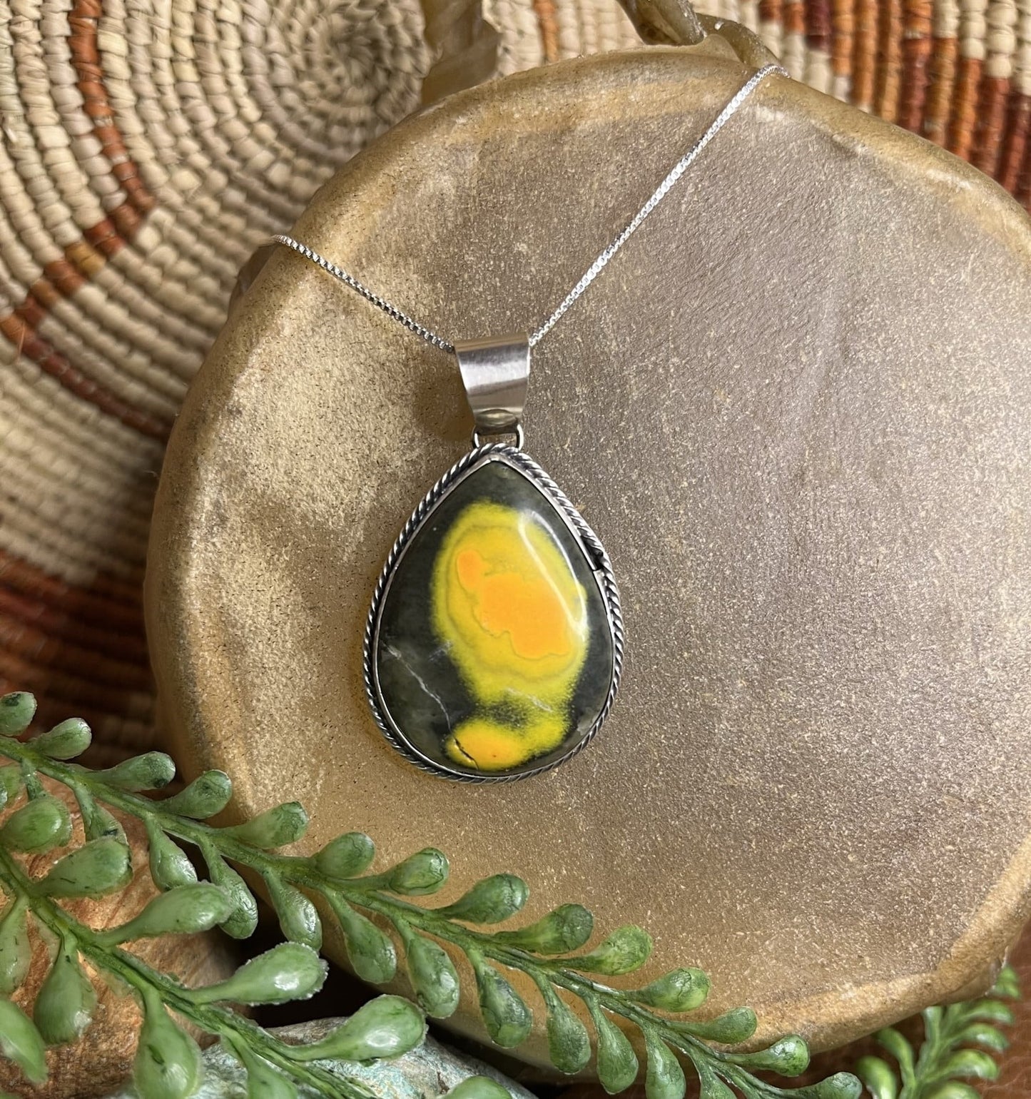 Bumble Bee Jasper Pendant