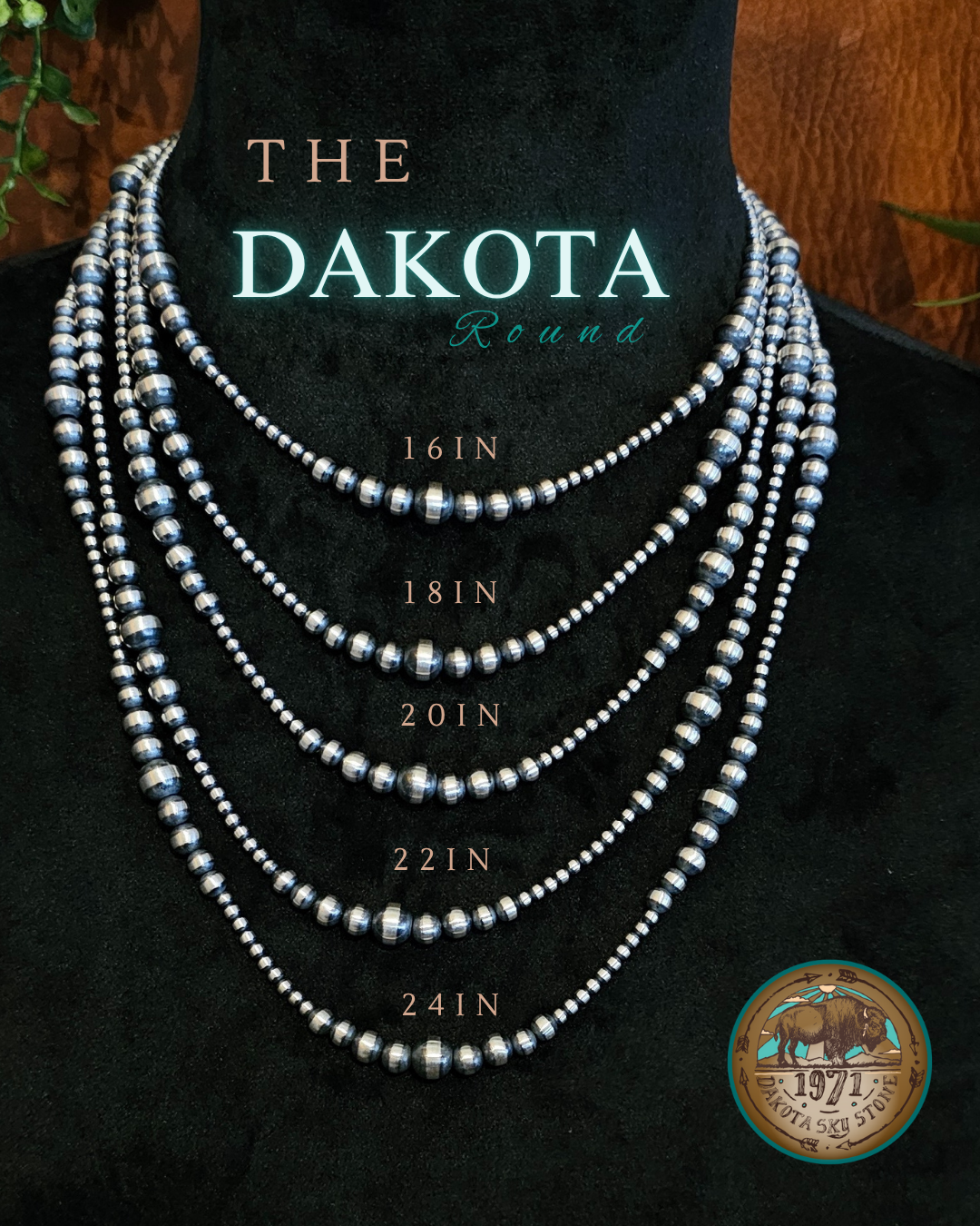 16 IN Dakota Round Navajo Pearl Necklace