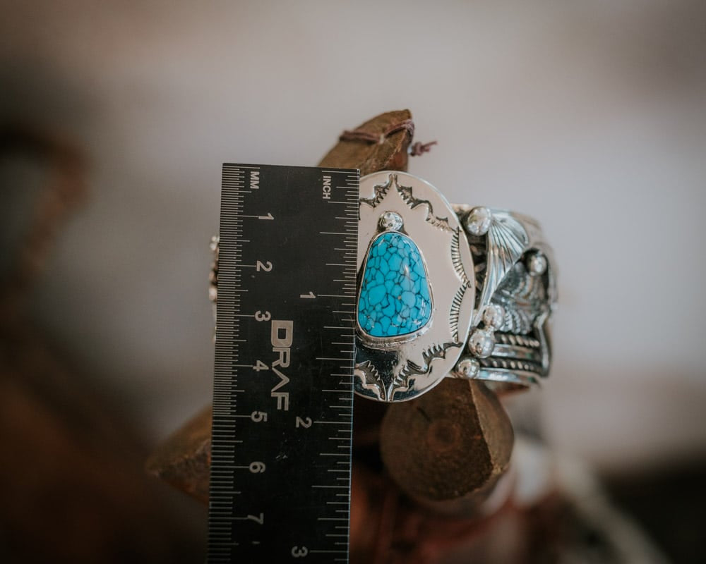 Kingman Web Turquoise Bracelet