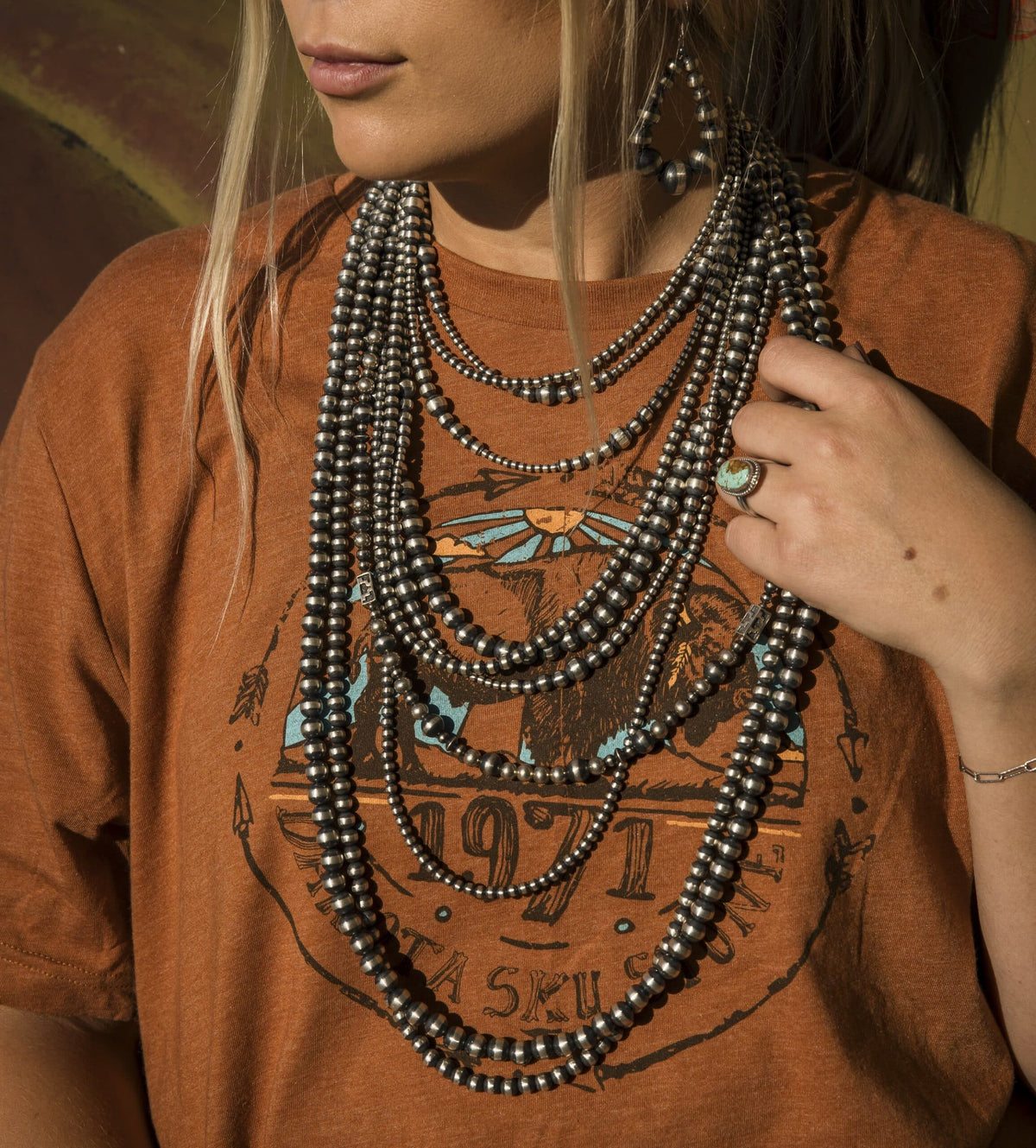 36 IN Navajo Pearls - Varying Bead Size – Dakota Sky Stone