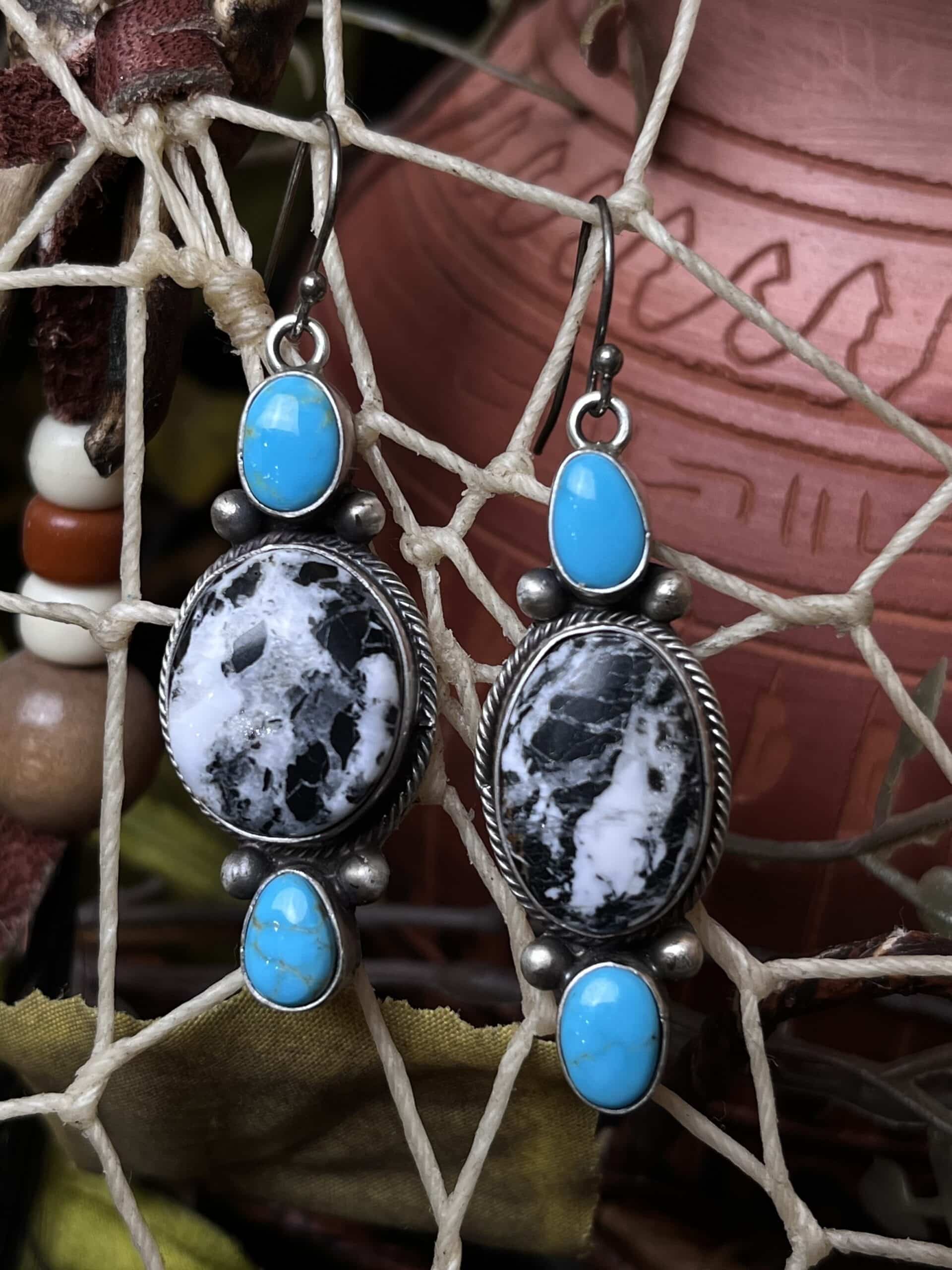 Kingman Turquoise and White Buffalo Necklace