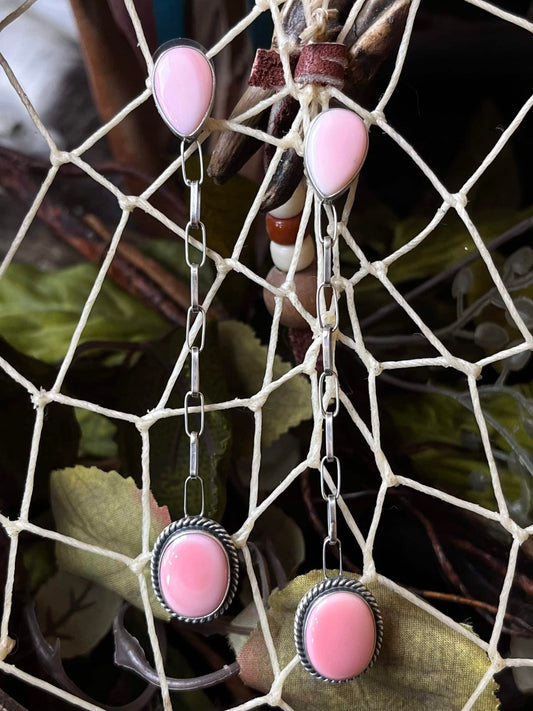 Pink Conch Earrings