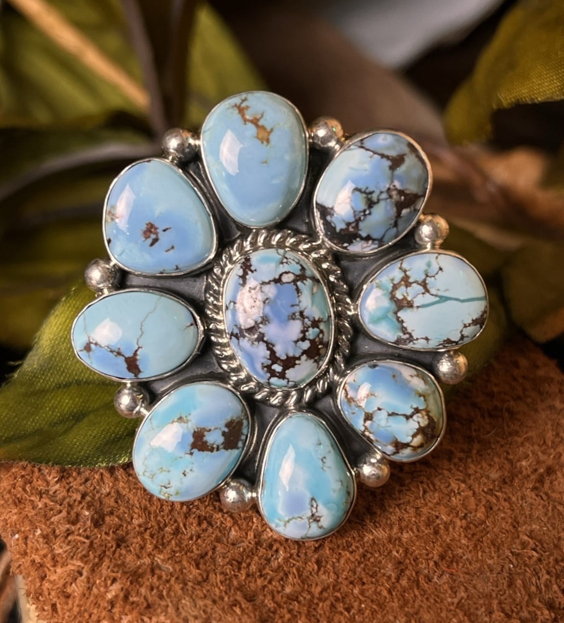 Golden Hills Turquoise Ring Sz. 10