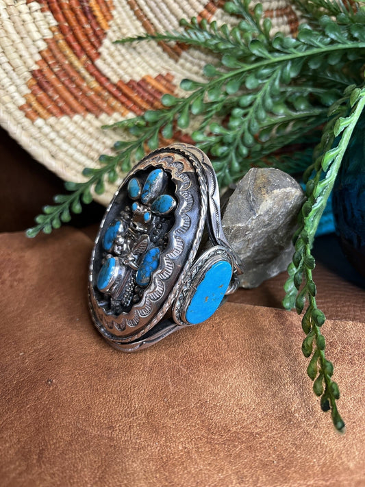 Kingman Turquoise Kachina Cuff