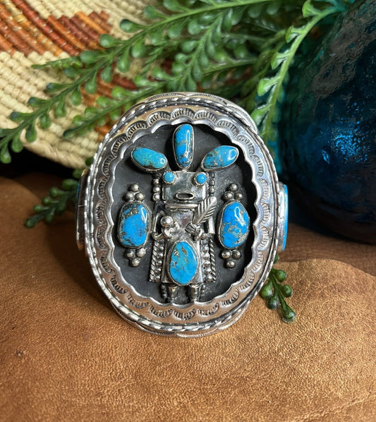 Kingman Turquoise Kachina Cuff