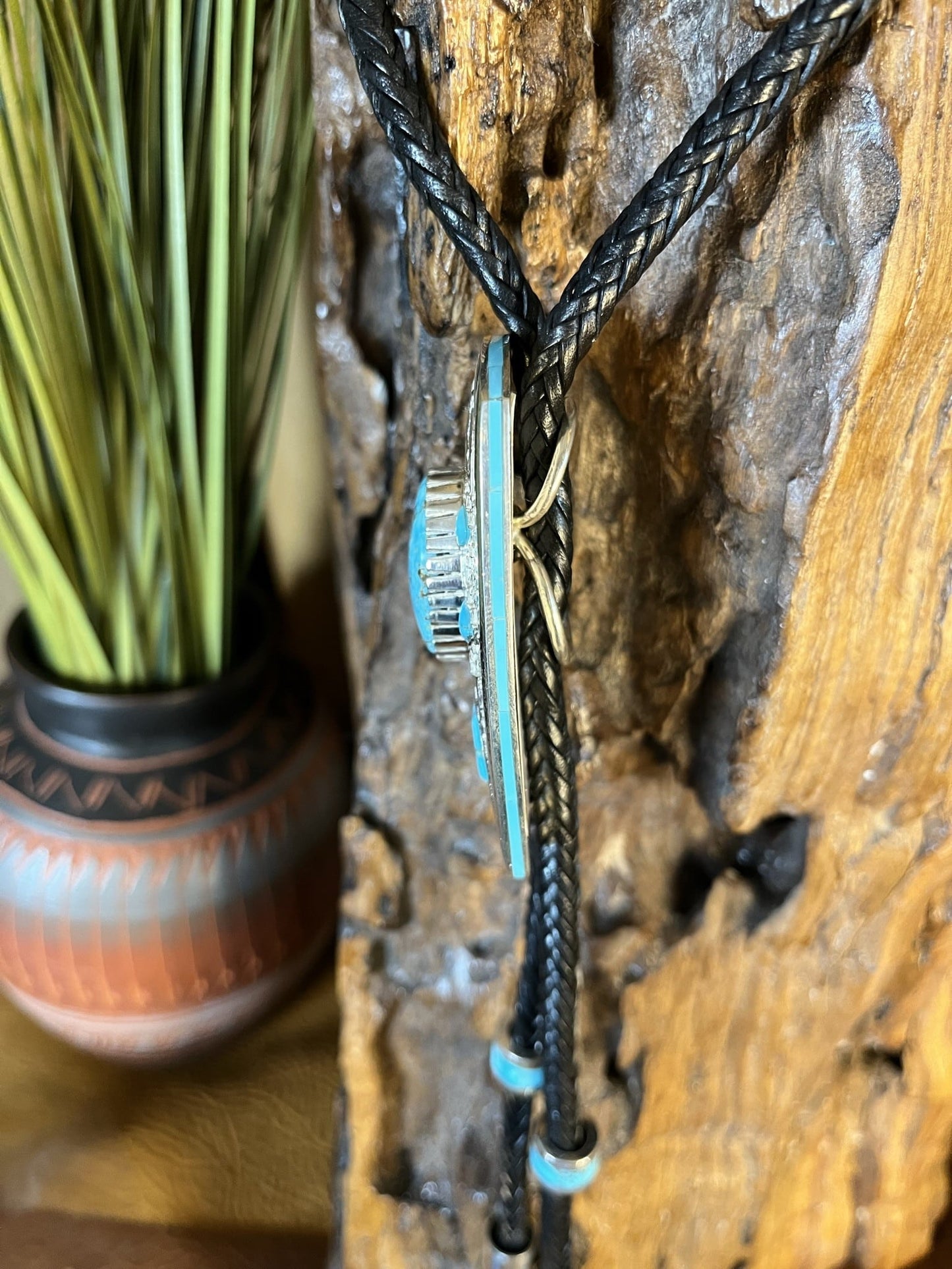 Kingman Inlay Bolo Tie