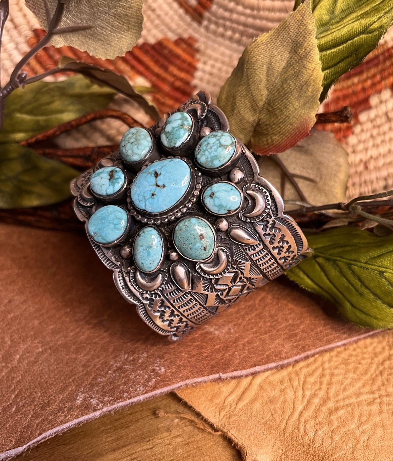 Nevada Turquoise Cluster Cuff