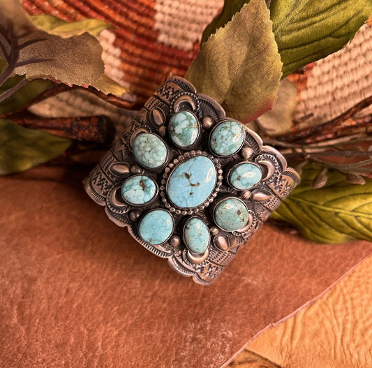 Nevada Turquoise Cluster Cuff