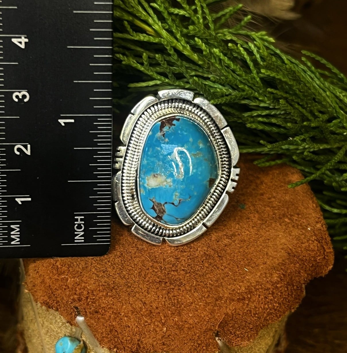 Pilot Mountain Turquoise Ring Sz. 7.5